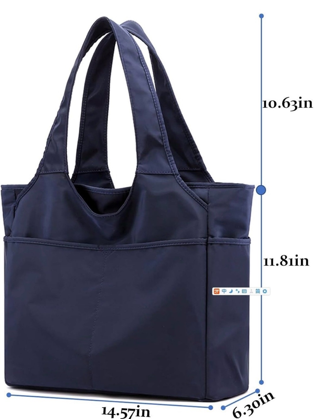 Wxnow Women Waterproof Tote Bag Nylon Handbag Purse Shoulder Shopping Bag - Picture 2 of 10